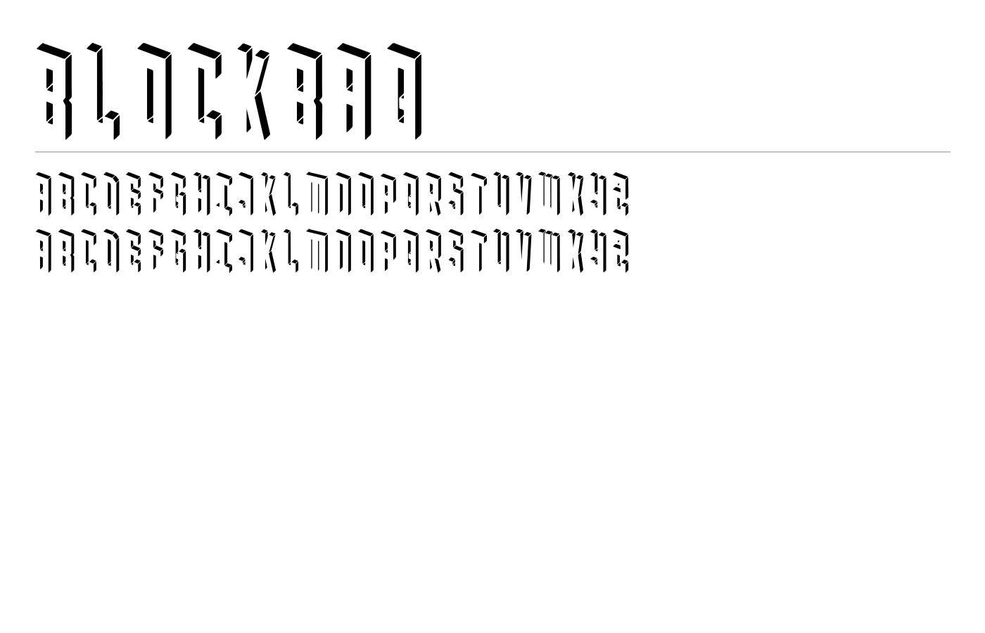 Blockbaq Font preview
