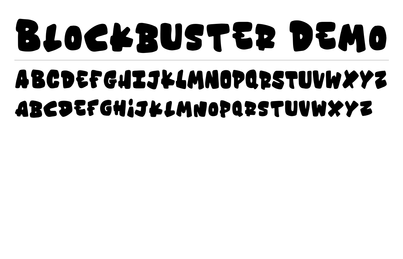 Blockbuster Demo Font preview