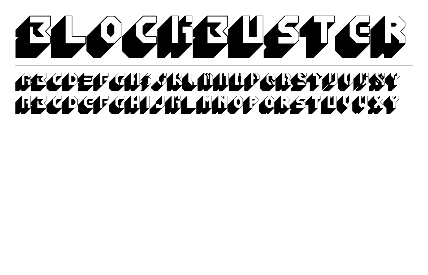Blockbuster Font preview