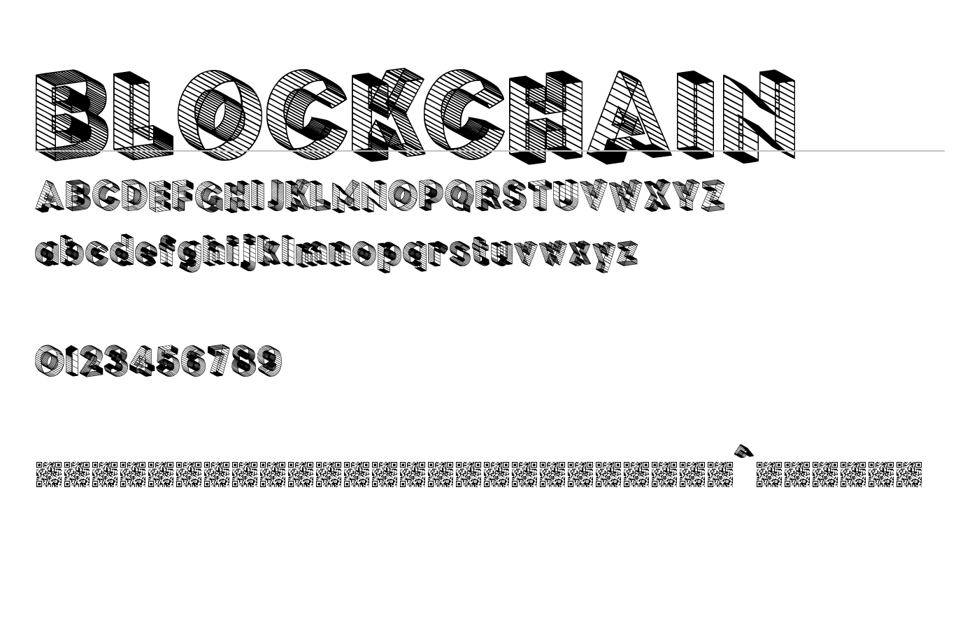 BLOCKCHAIN Font preview