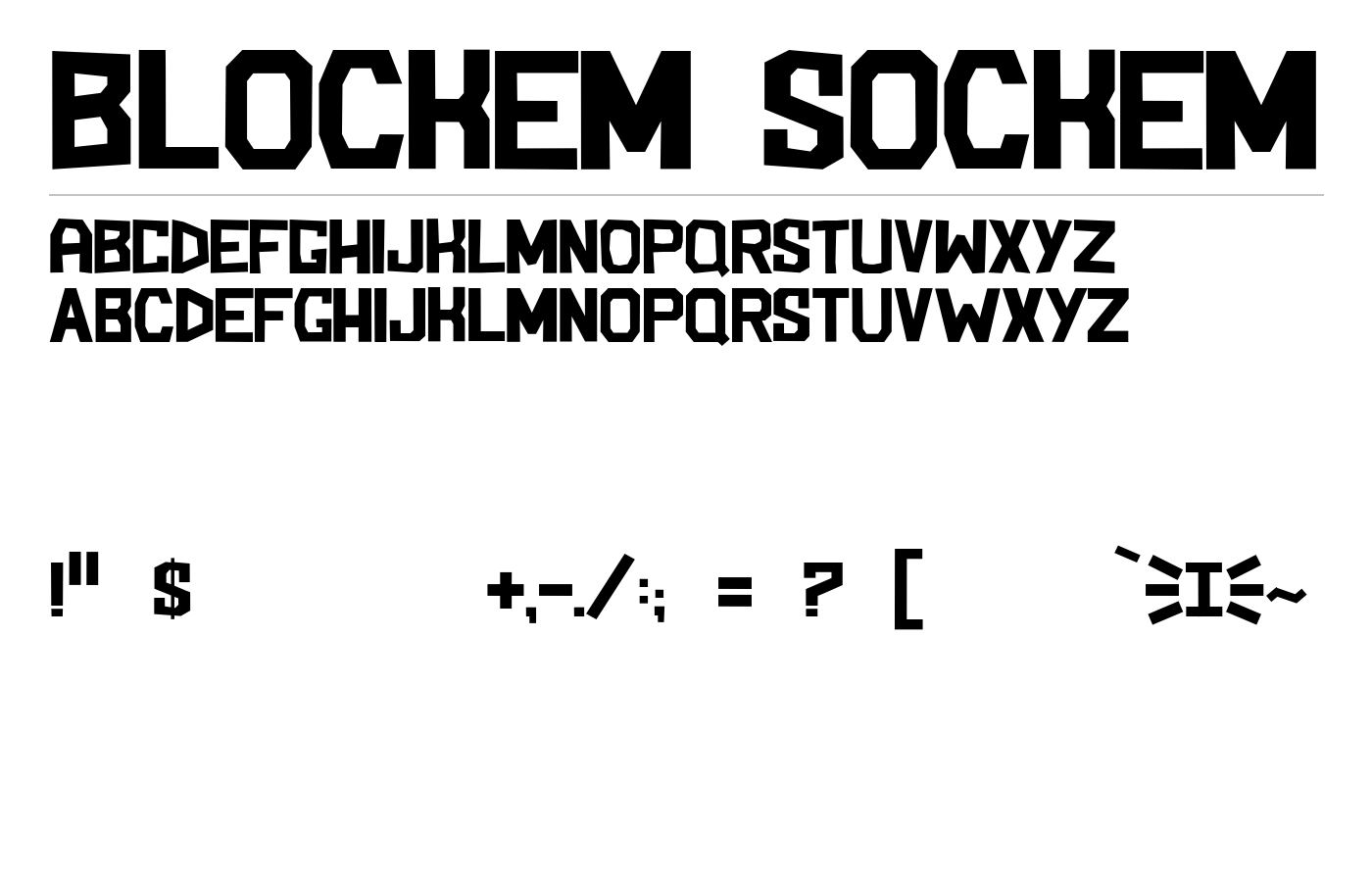 Blockem Sockem Font preview