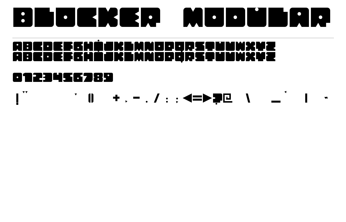 Blocker Modular Font preview