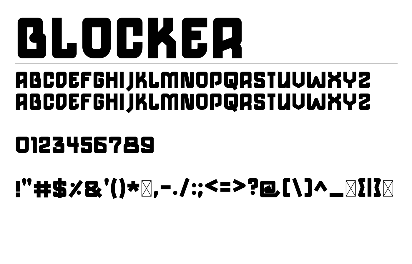Blocker Font preview