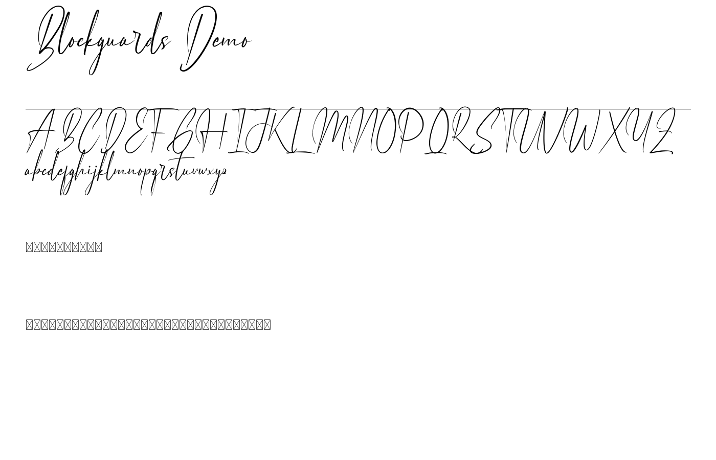 Blockguards Demo Font preview