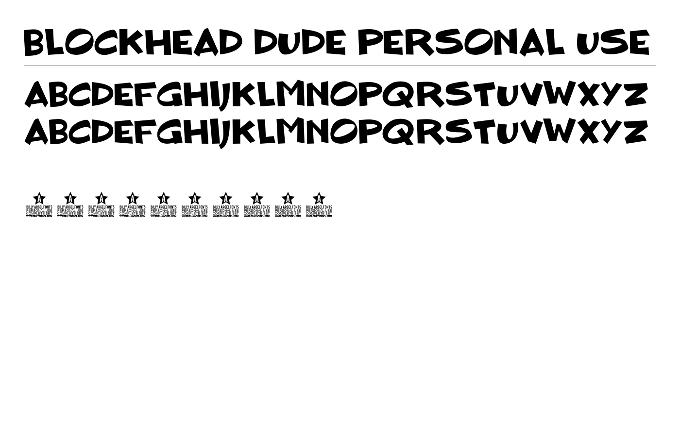 BLOCKHEAD DUDE Personal Use Font preview