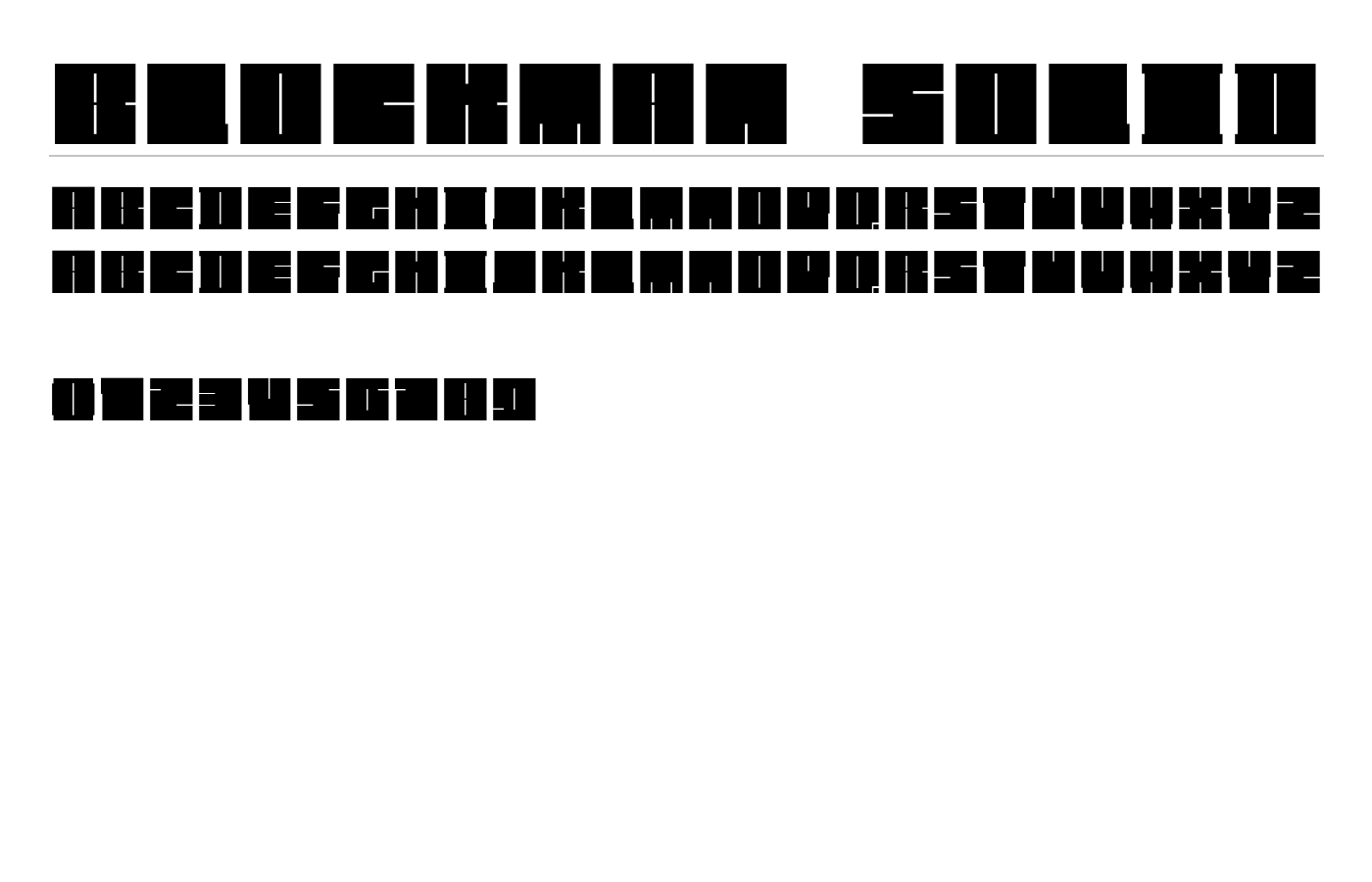 Blockman-solid Font preview