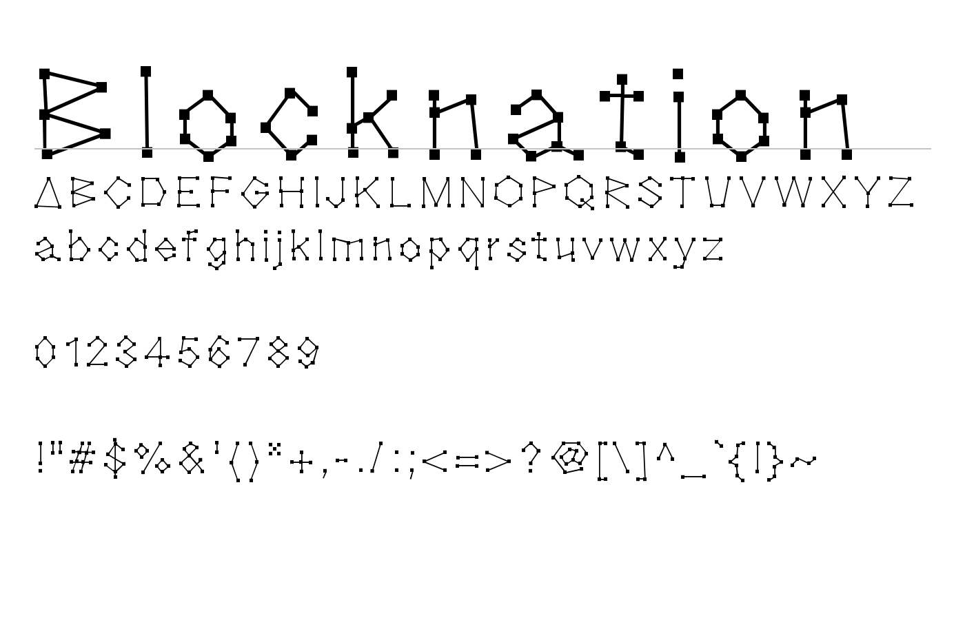 Blocknation Font preview