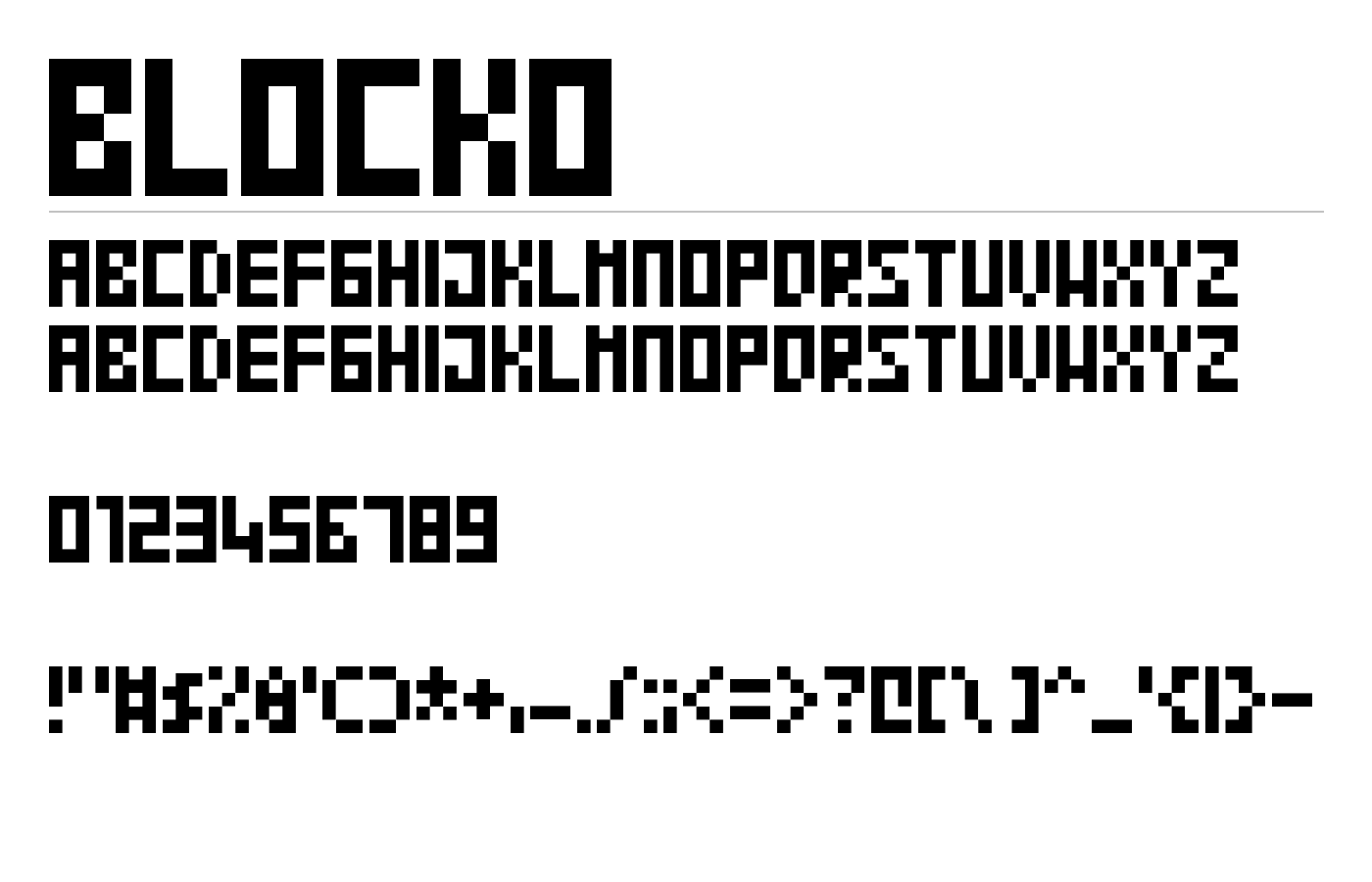 Blocko Font preview