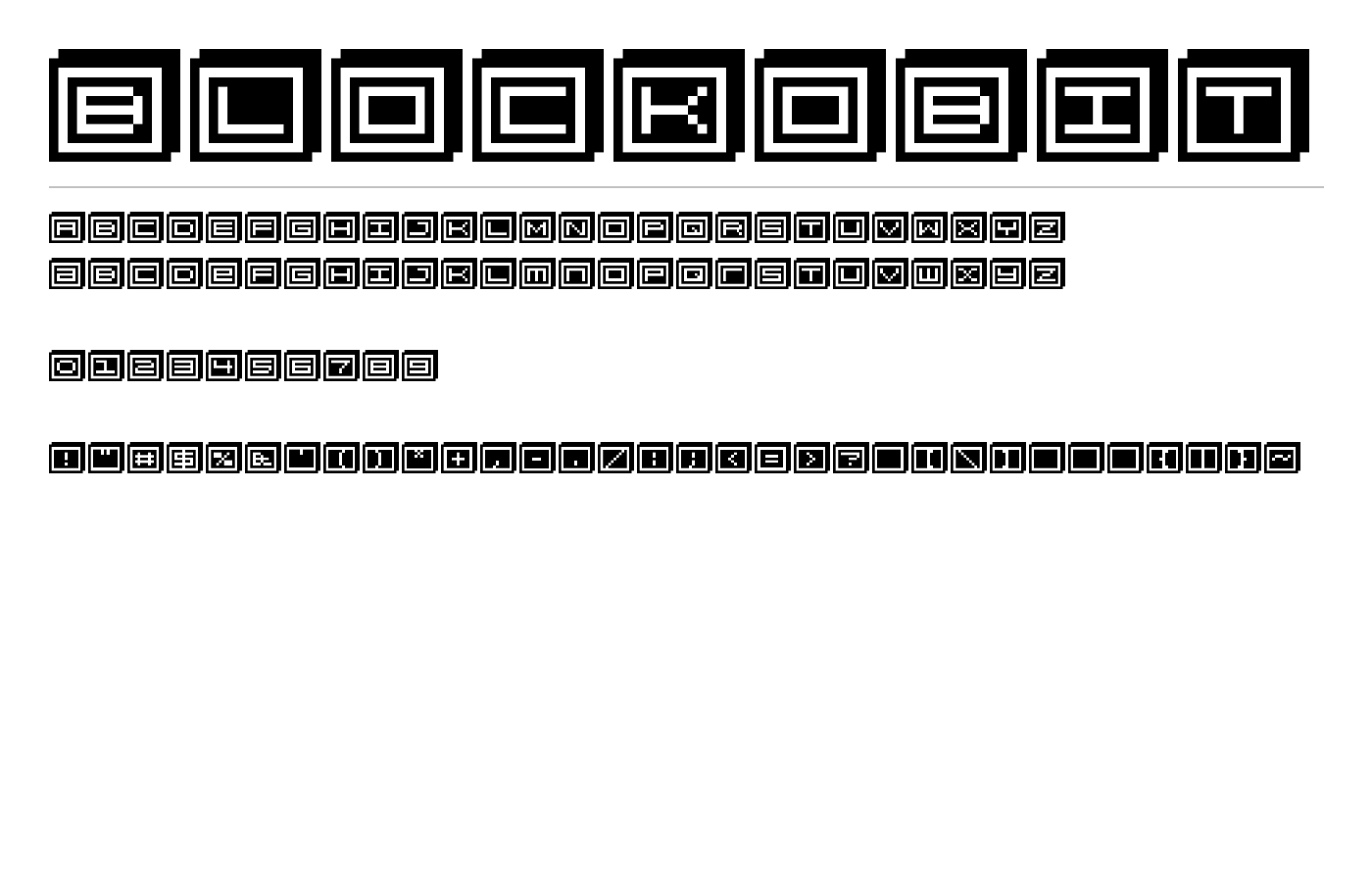 BlockoBit Font preview
