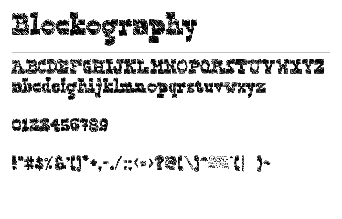 Blockography Font preview