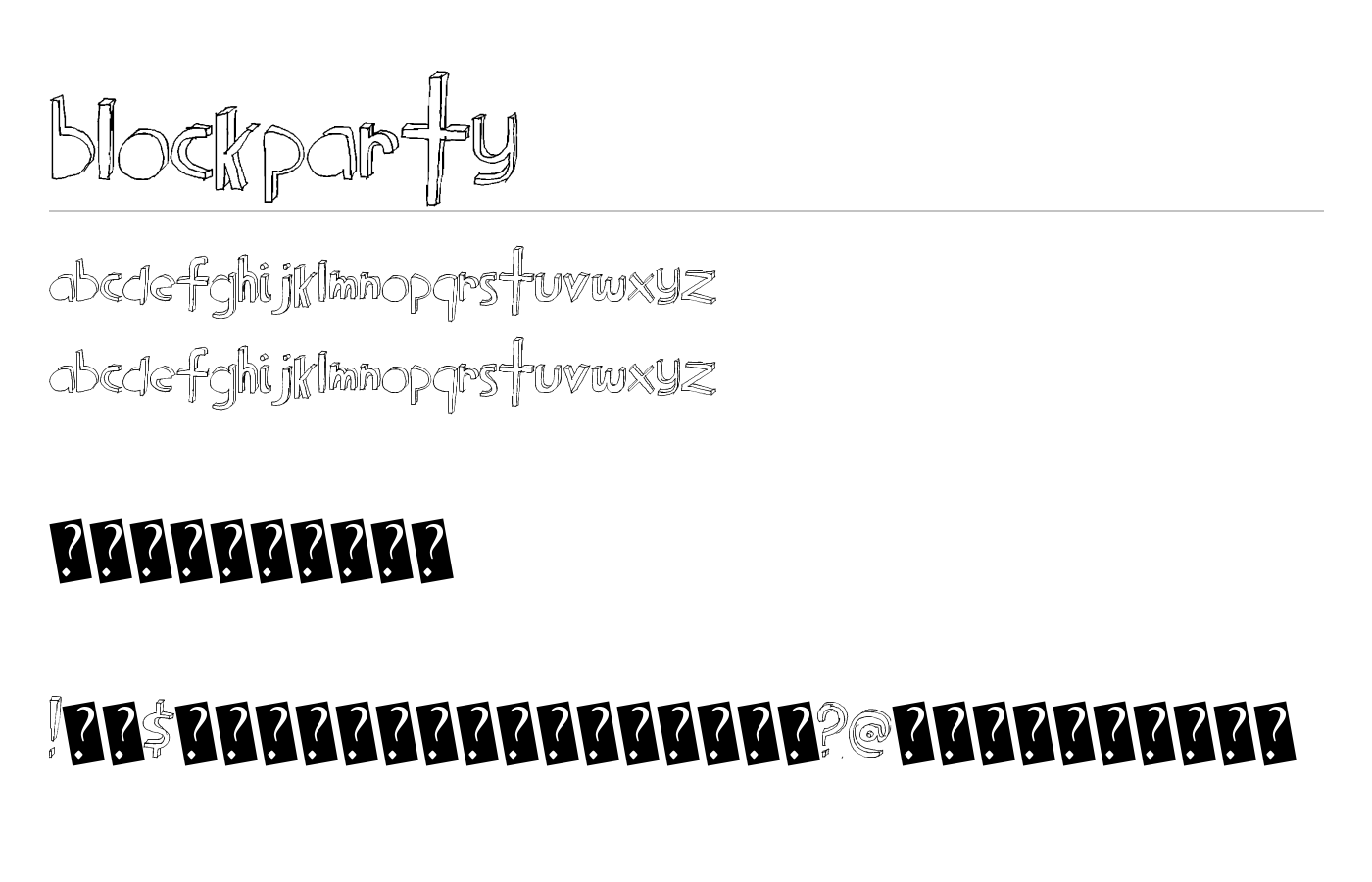 BlockParty Font preview