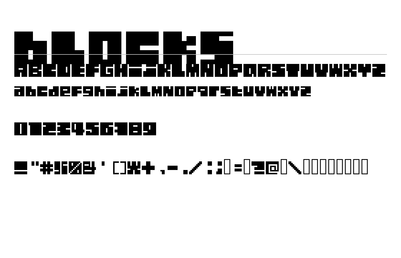 blocks Font preview