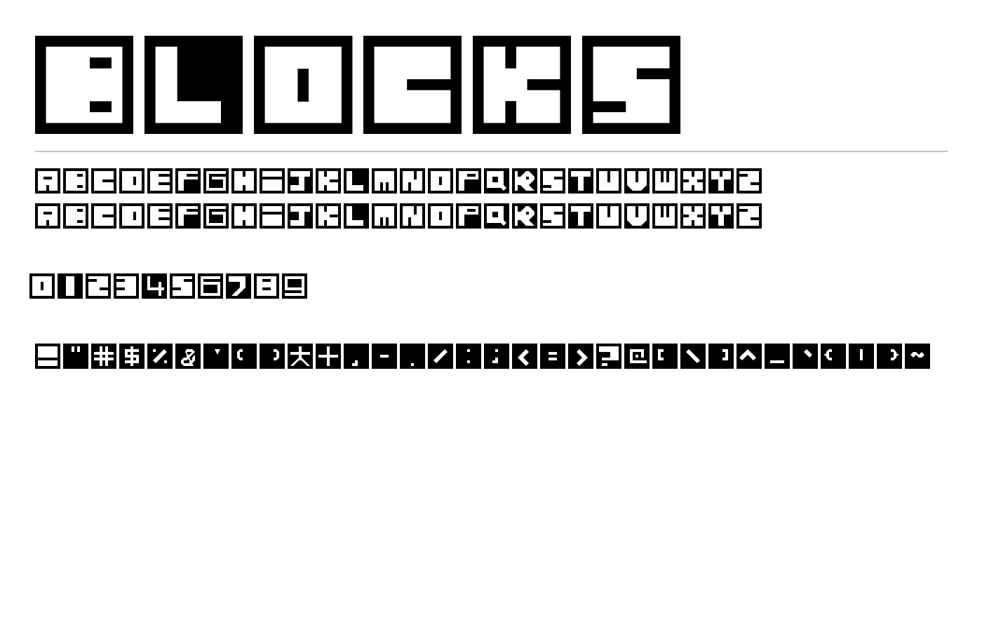 Blocks Font preview
