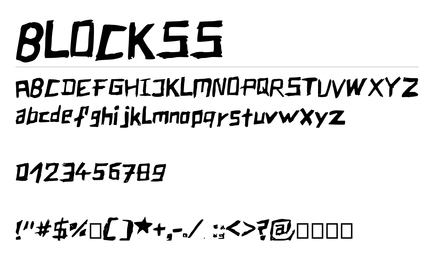 BLOCKSS Font preview