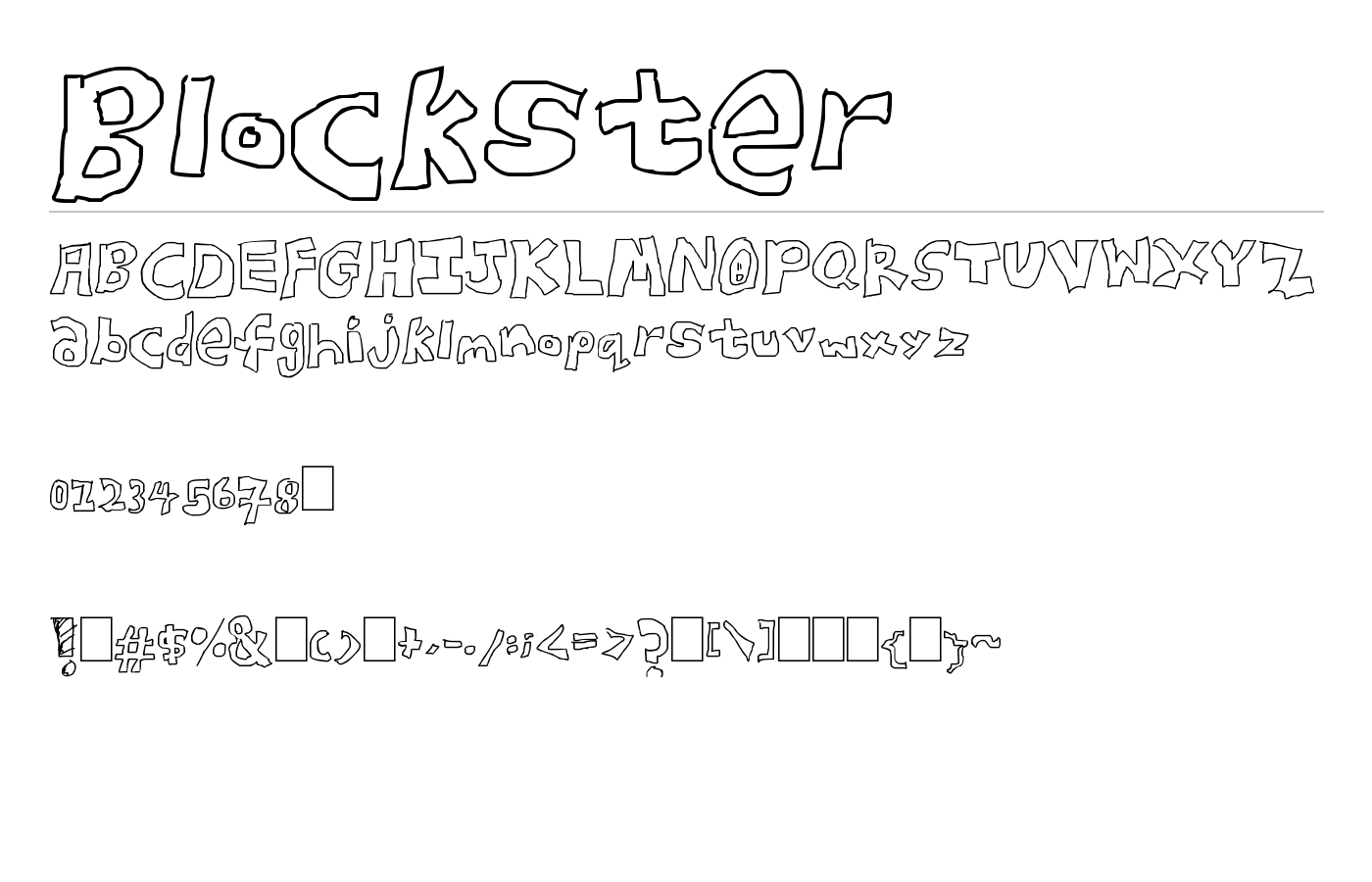 Blockster Font preview