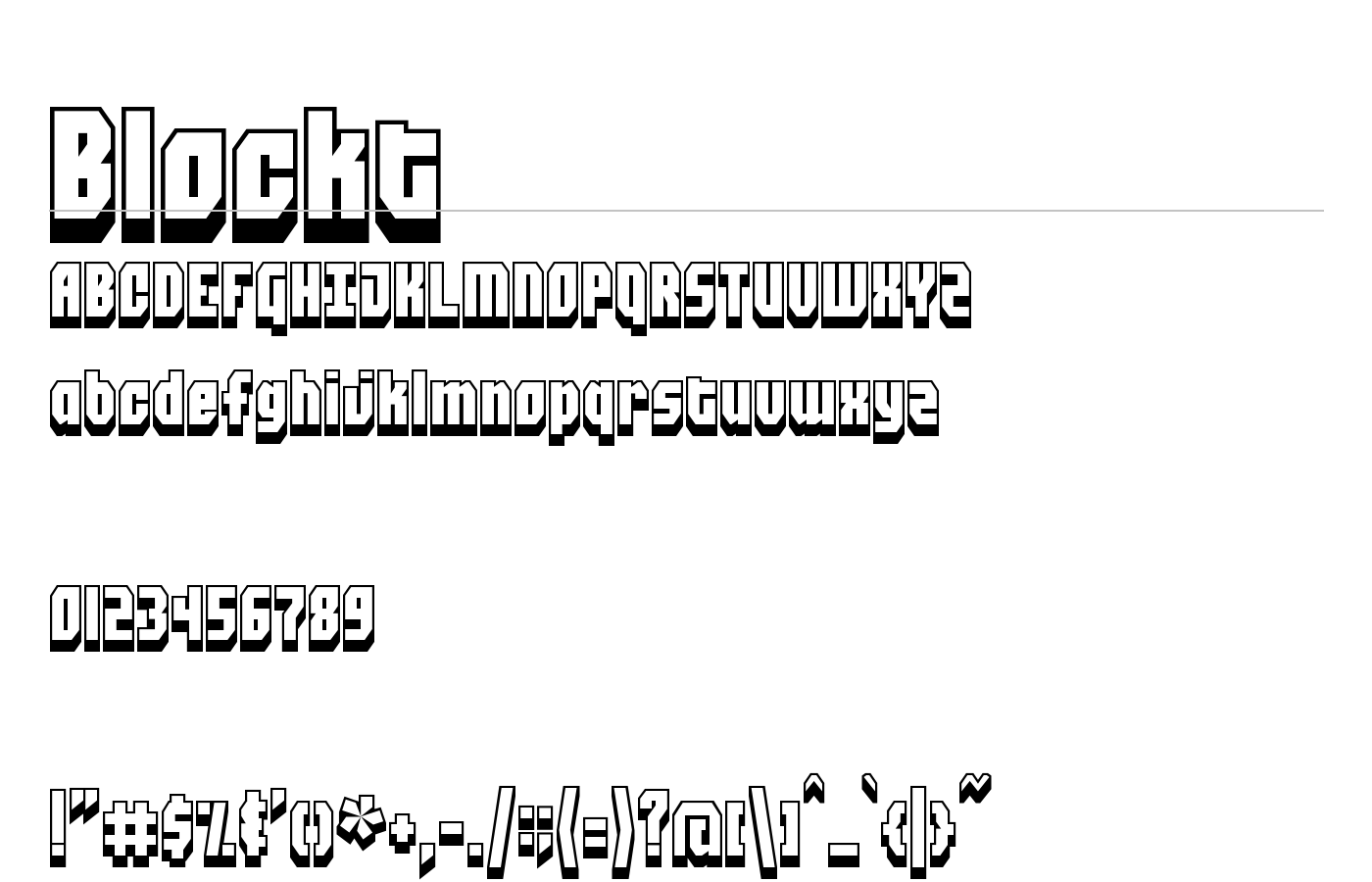 Blockt Font preview