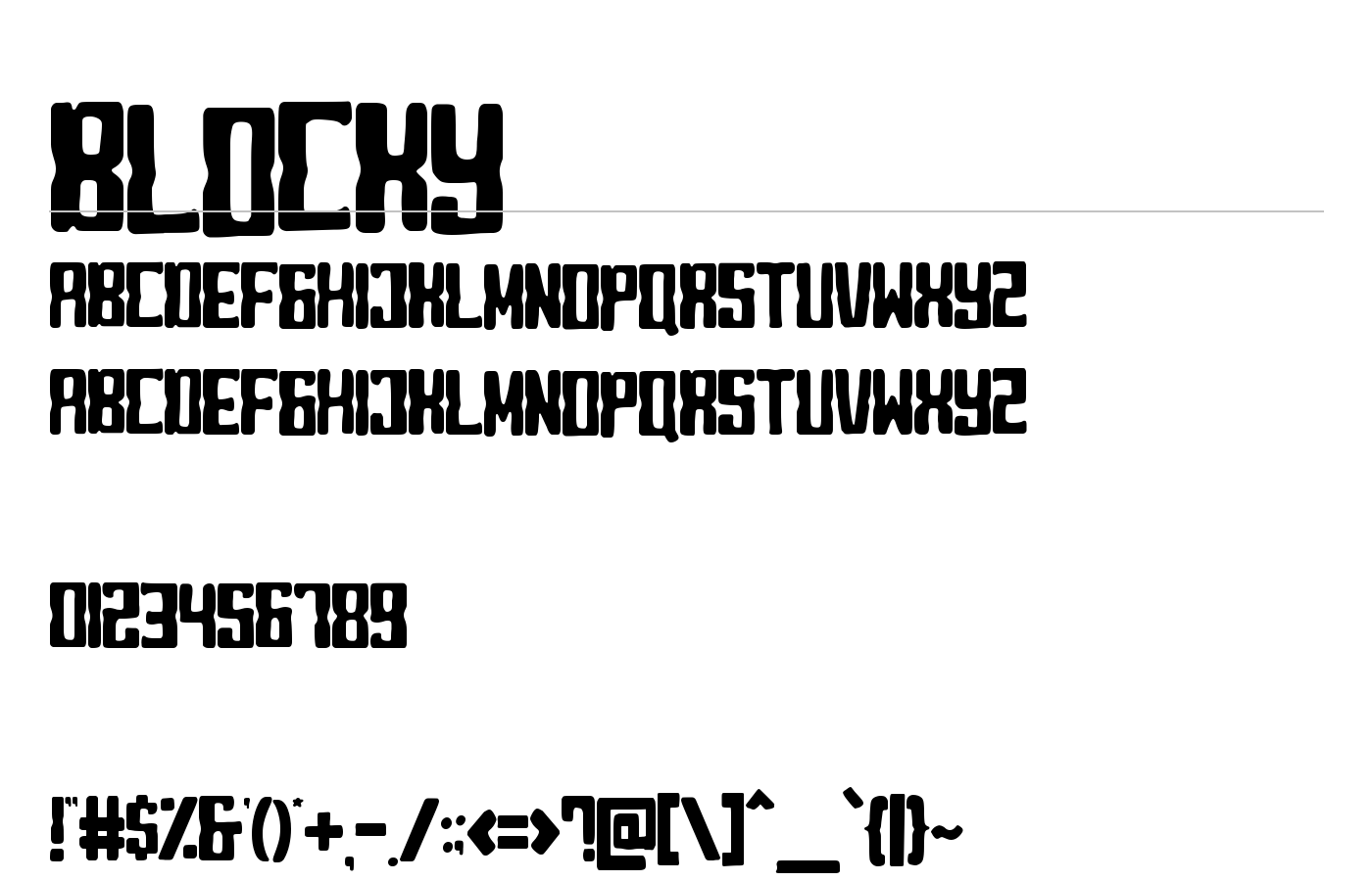 Blocky Font preview