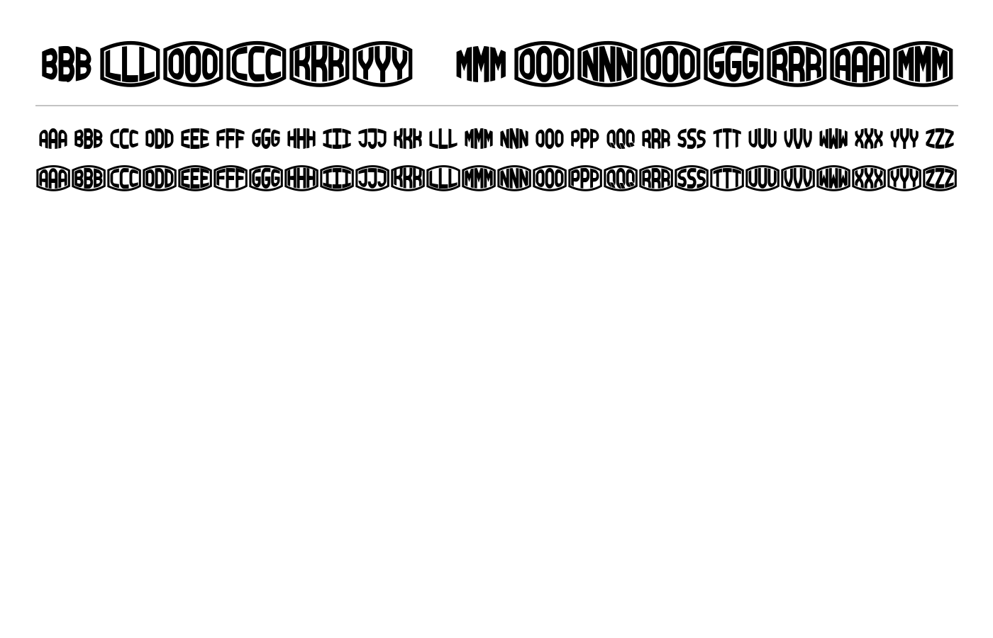 Blocky Monogram Font preview