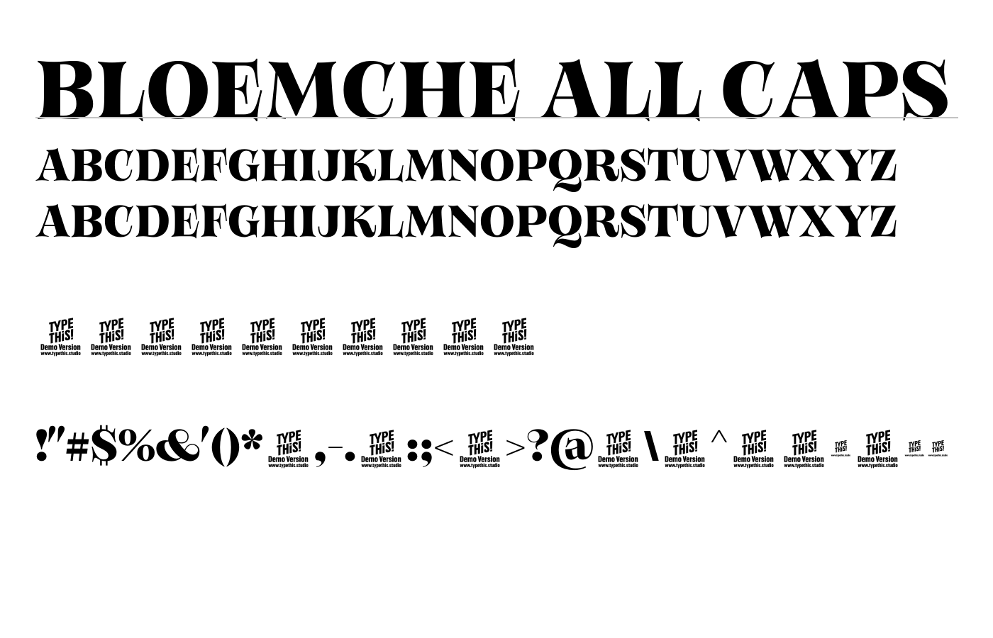 Bloemche All Caps Font preview