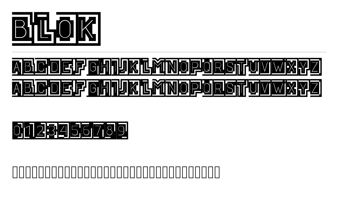 BLOK Font preview