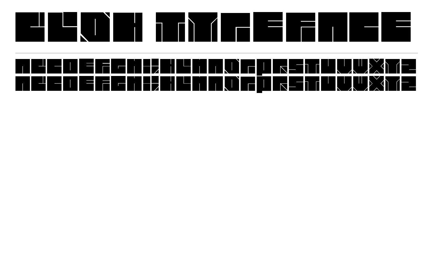 blok typeface Font preview