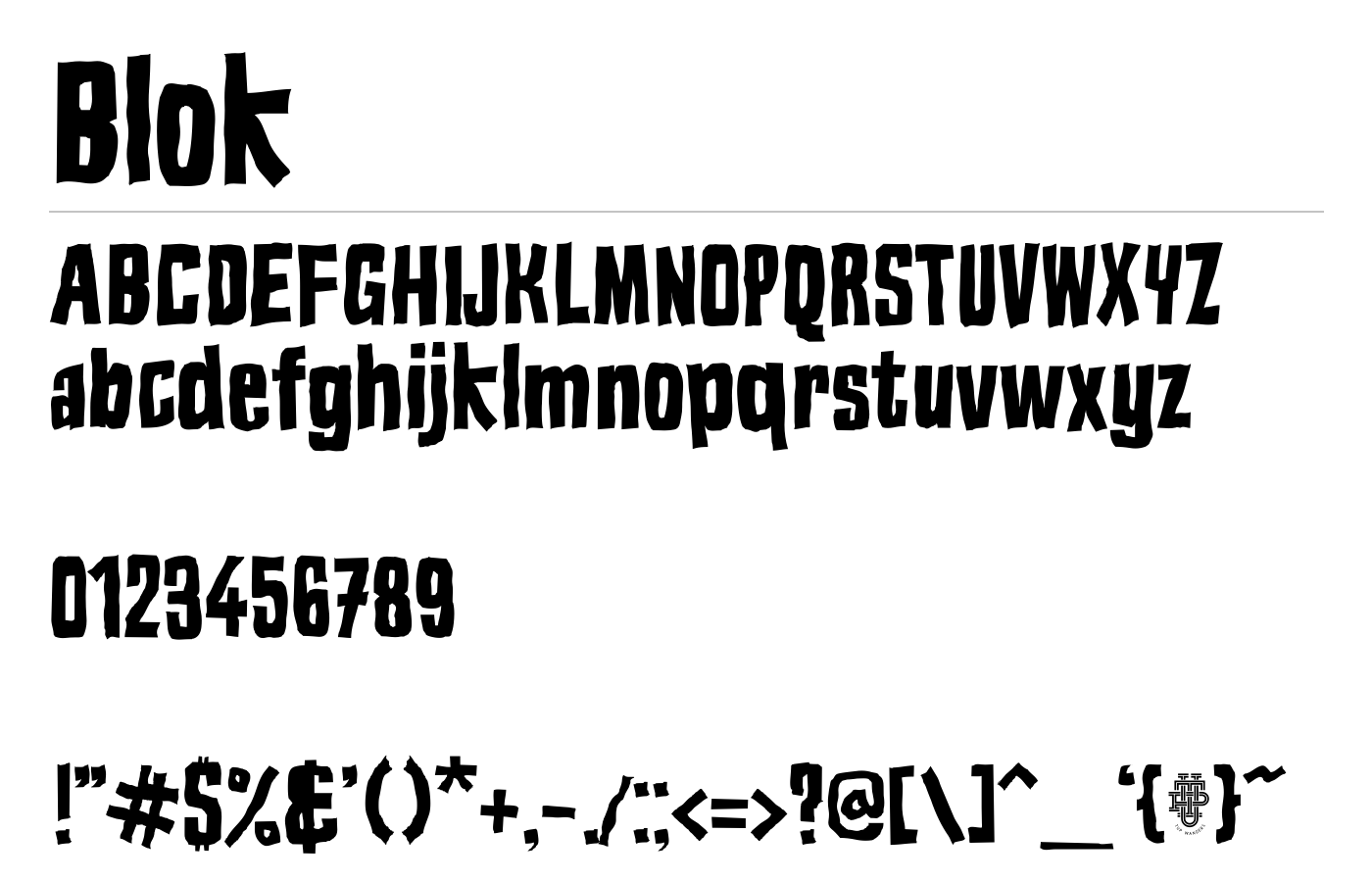Blok Font preview
