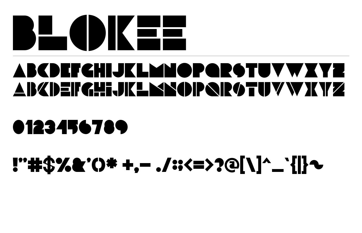 Blokee Font preview