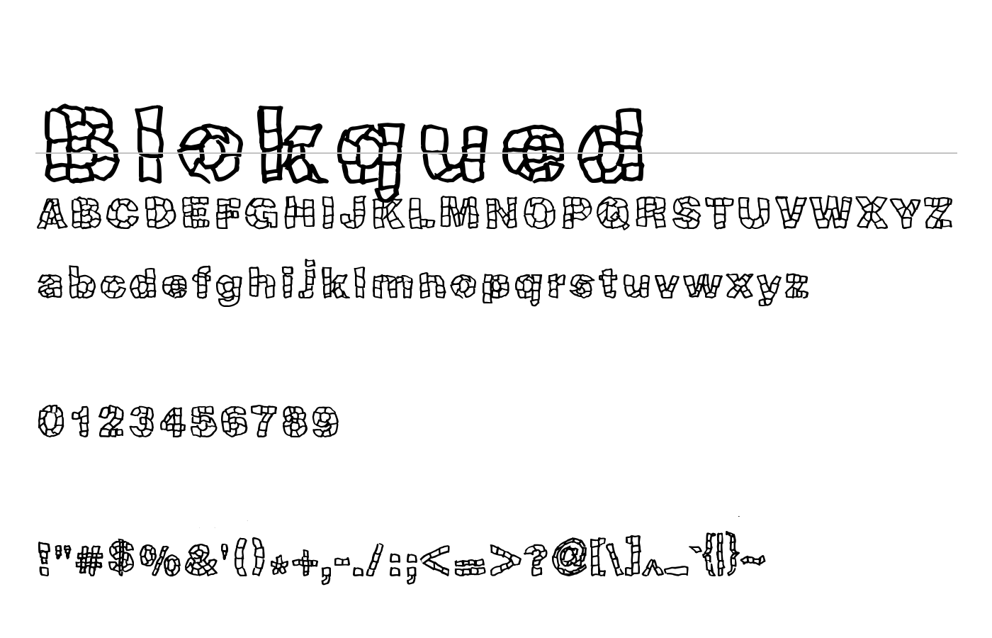 Blokqued Font preview