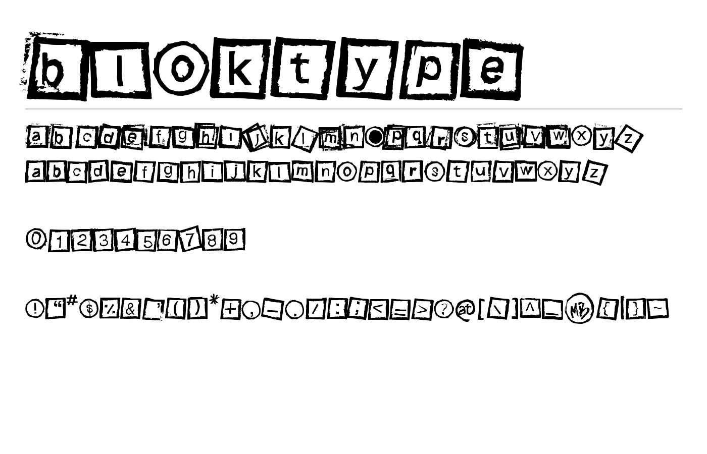 Bloktype Font preview