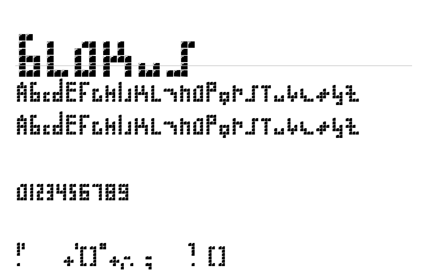 Blokus Font preview
