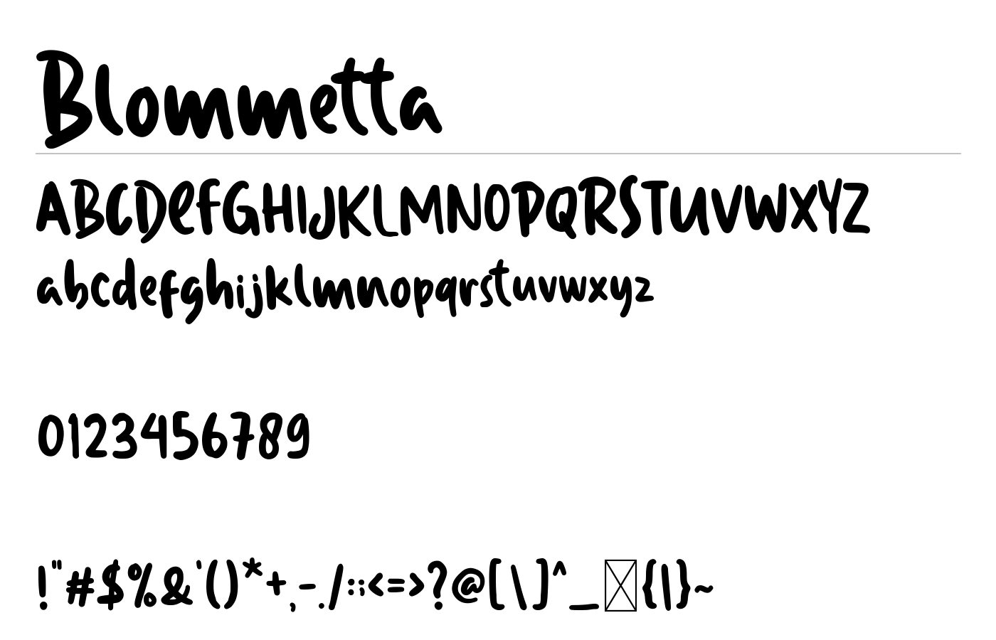 Blommetta Font preview