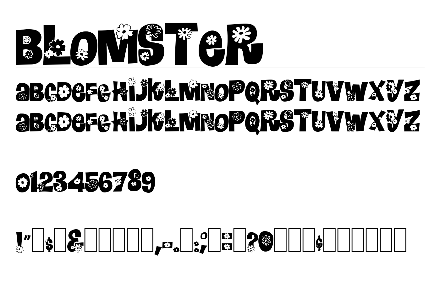 Blomster Font preview