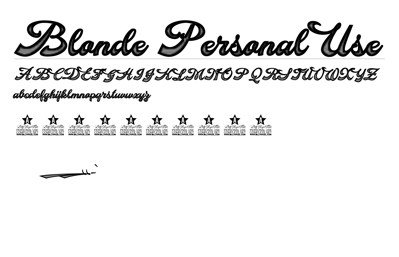 Blonde Personal Use Font preview