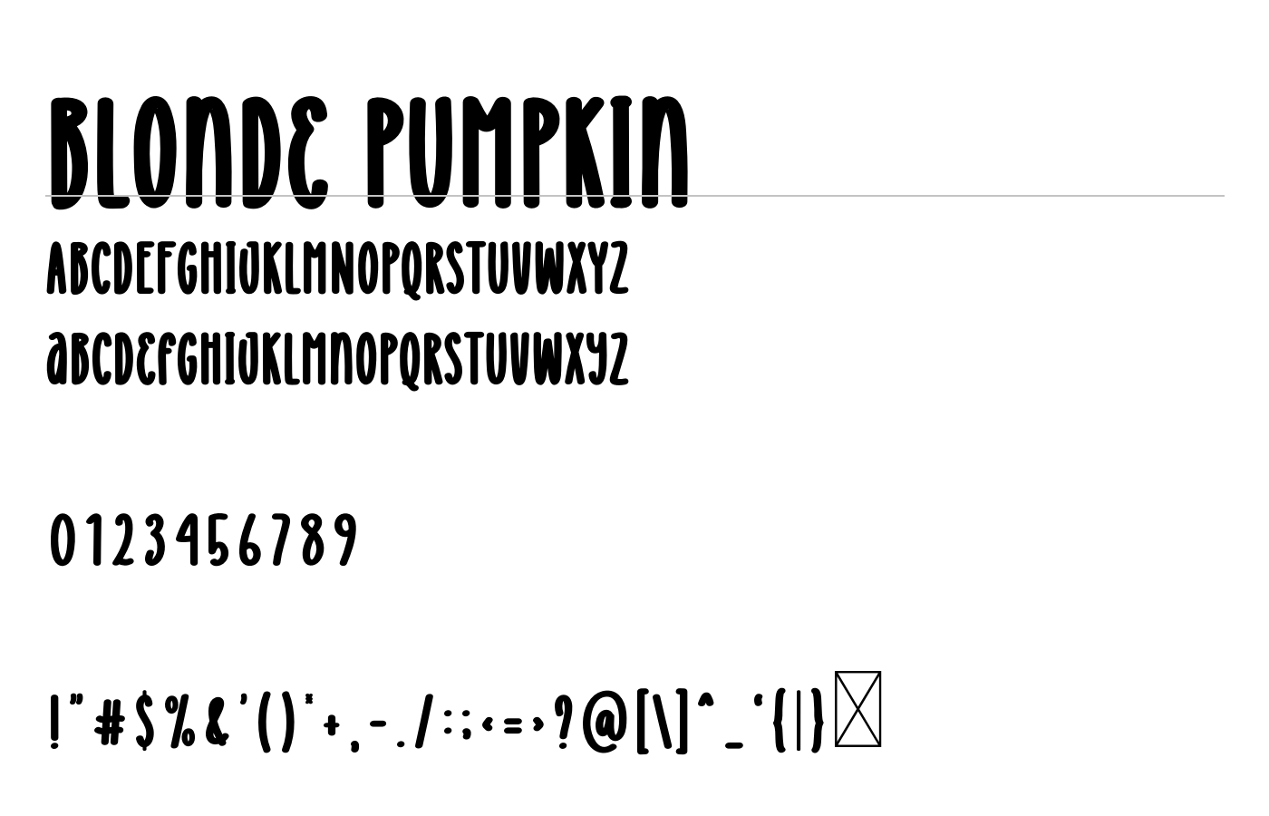 Blonde Pumpkin Font preview