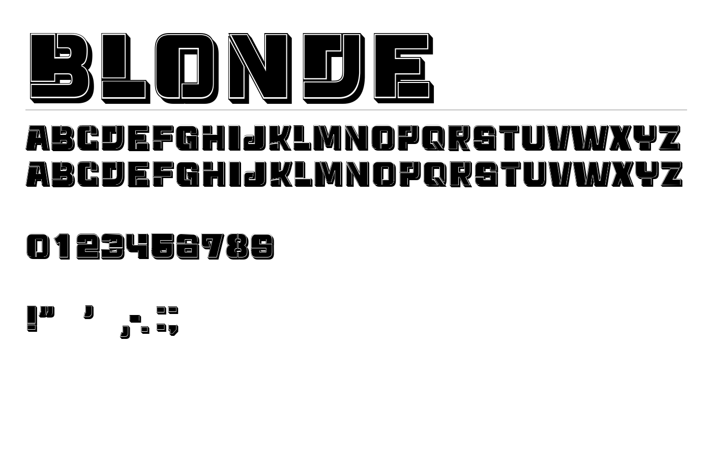 Blonde Font preview