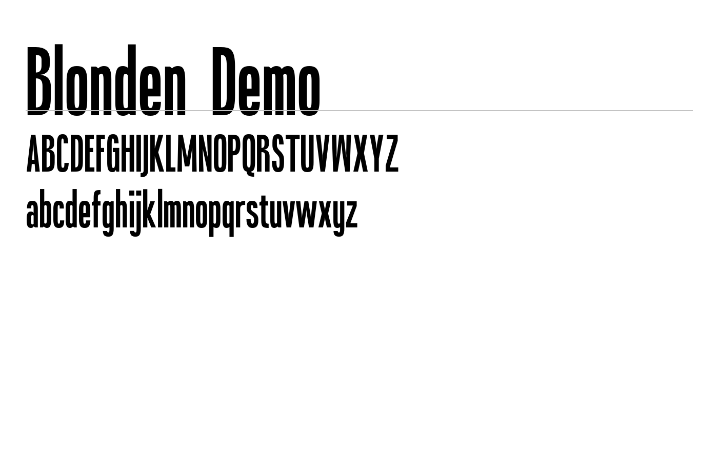Blonden Demo Font preview
