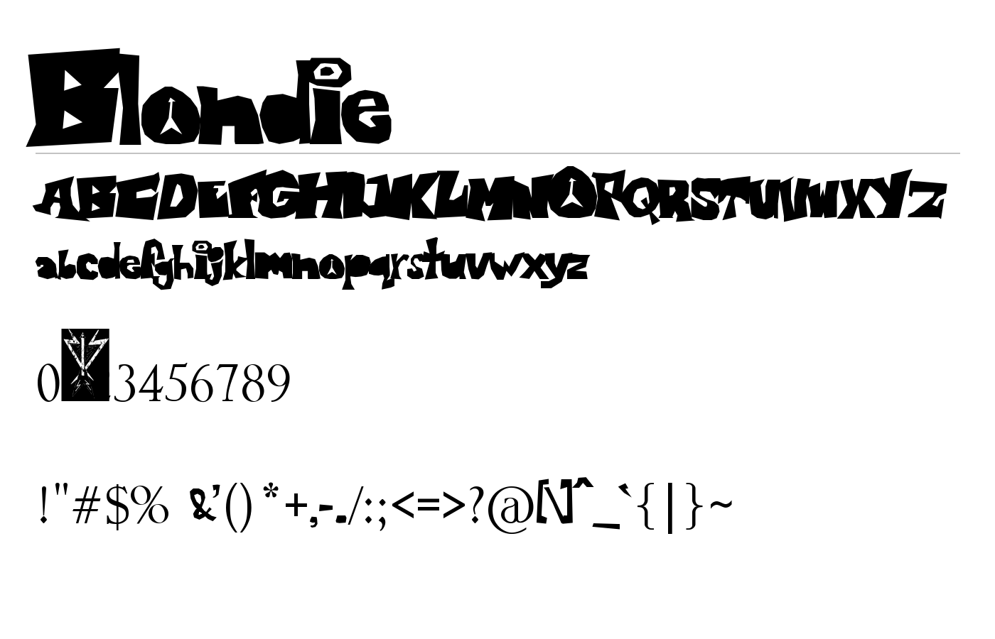 Blondie Font preview