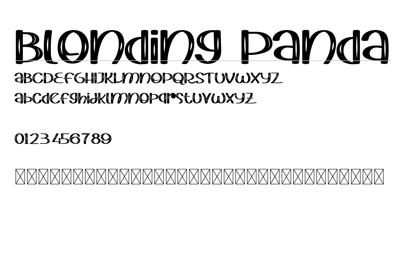 Blonding Panda Font preview