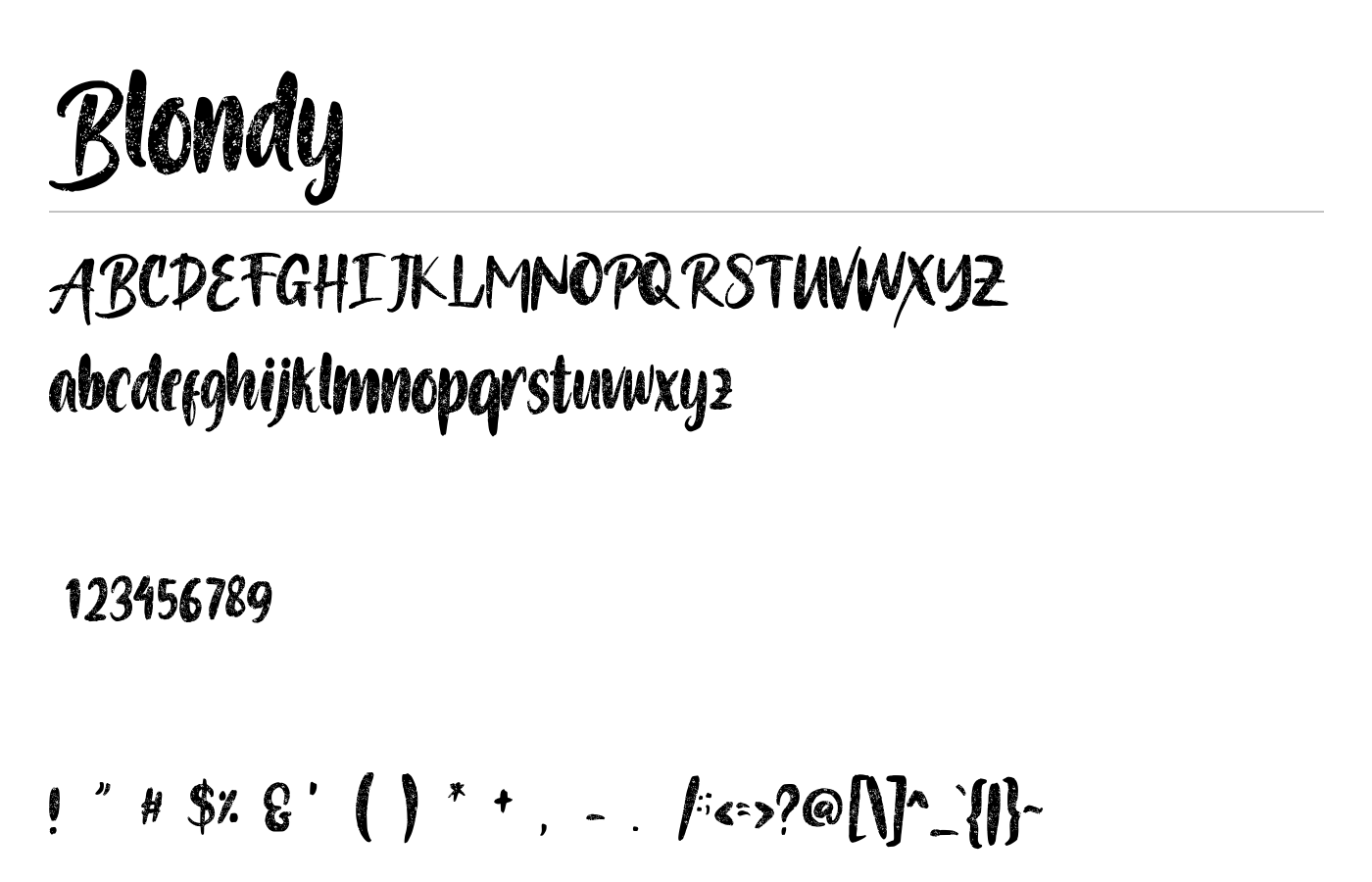 Blondy Font preview