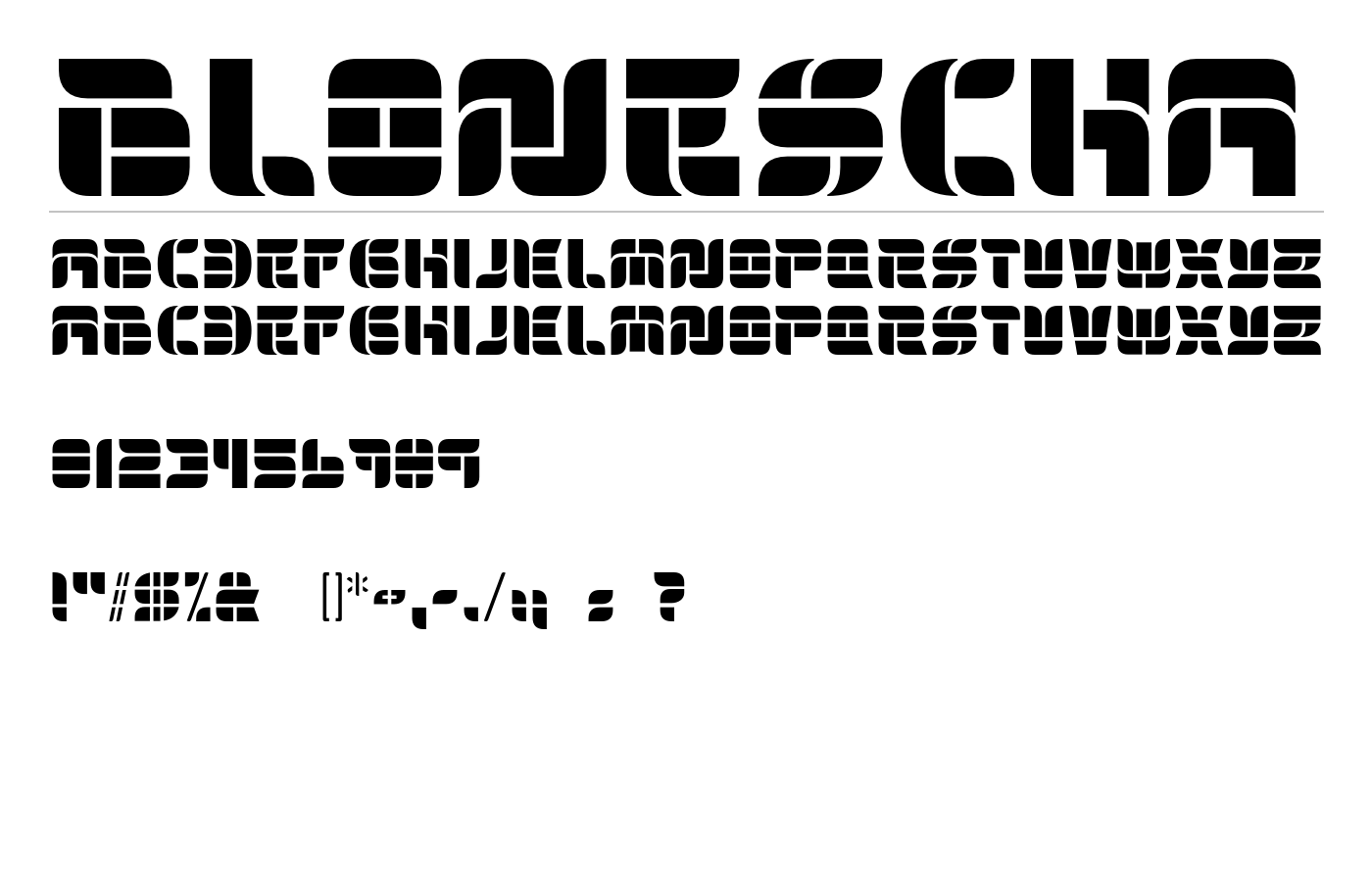 BLONESCHA Font preview
