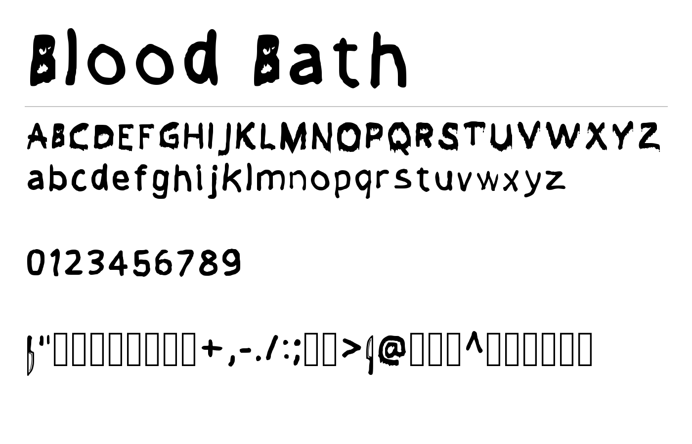 Blood Bath Font preview