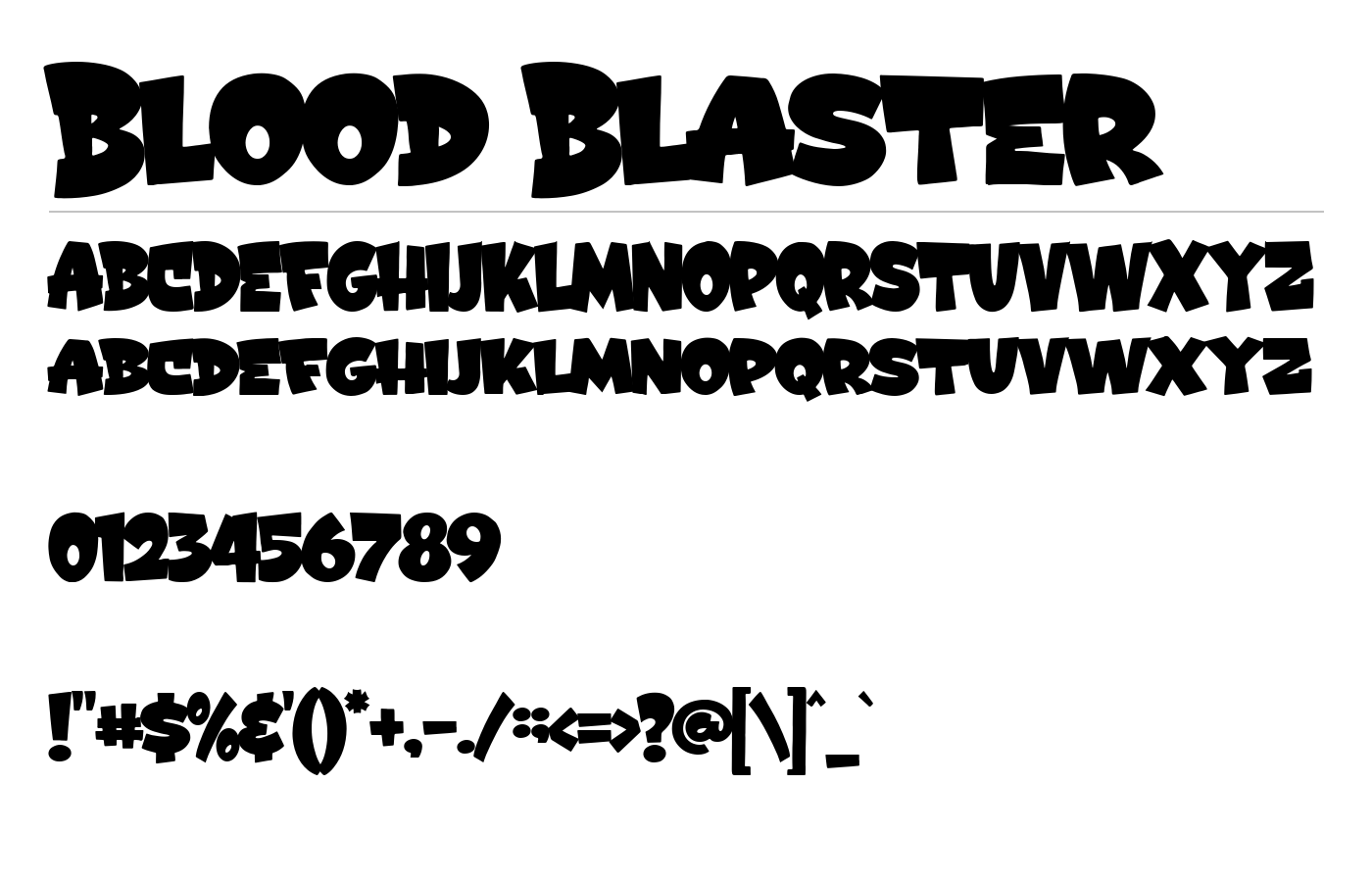 Blood Blaster Font preview