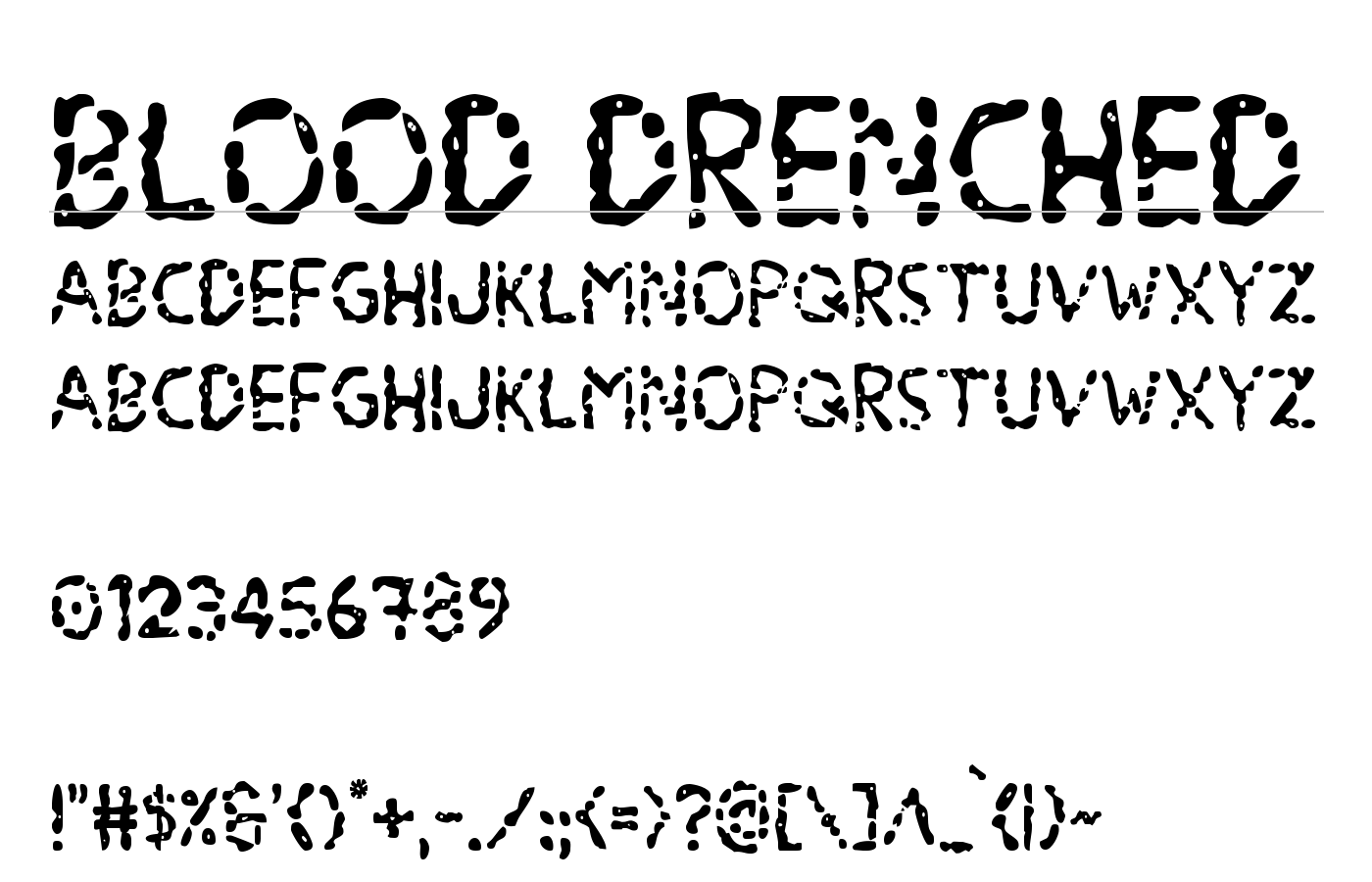 Blood Drenched Font preview