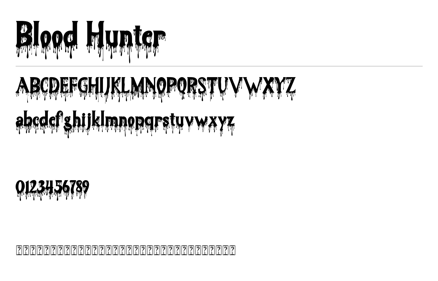 Blood Hunter Font preview