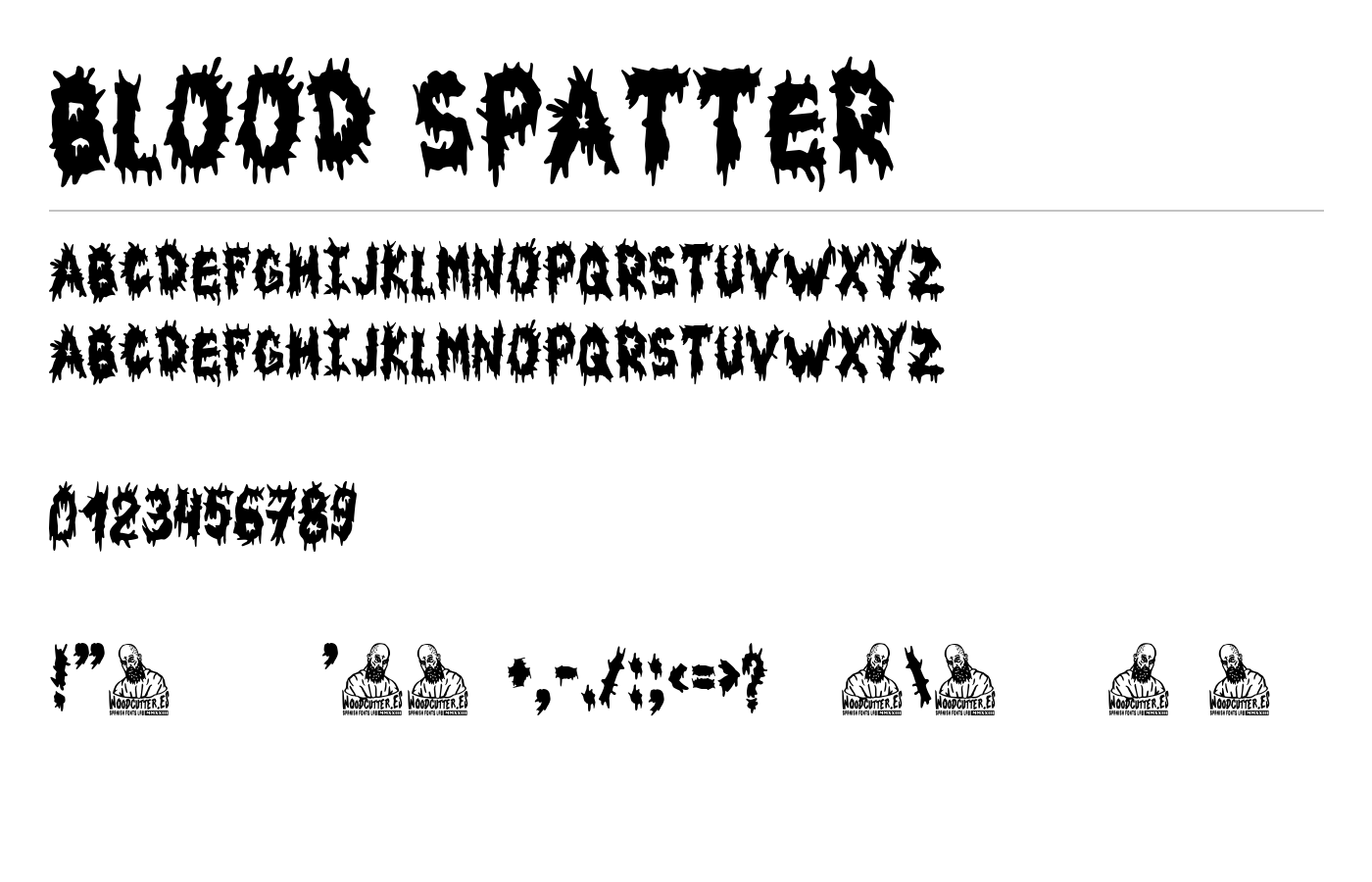 Blood Spatter Font preview