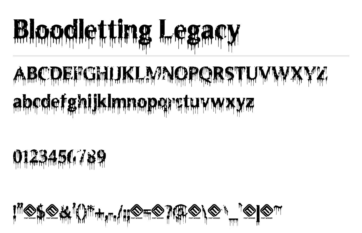 Bloodletting Legacy Font preview