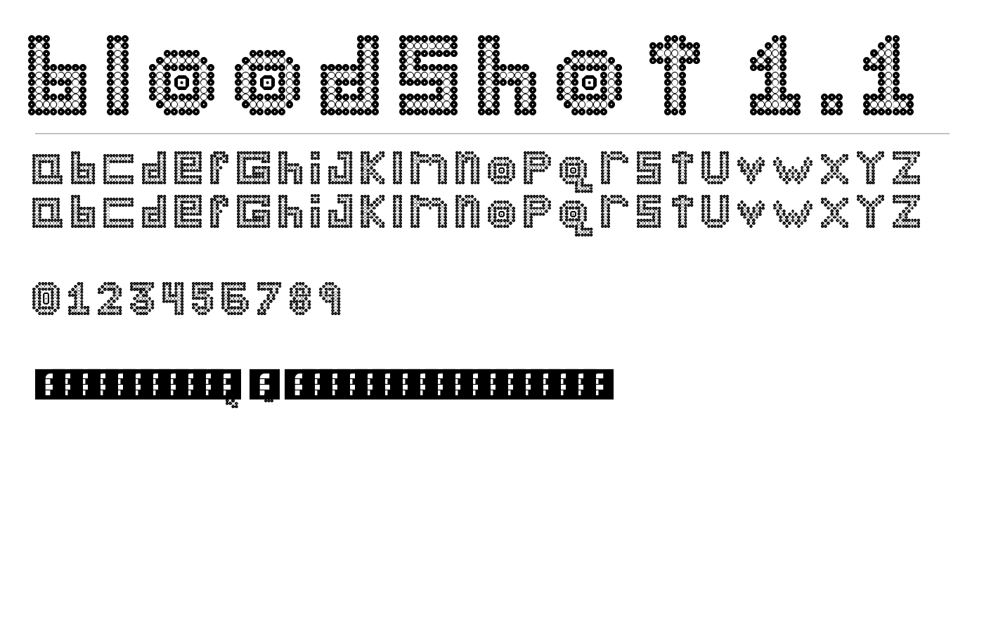 Bloodshot 1.1 Font preview