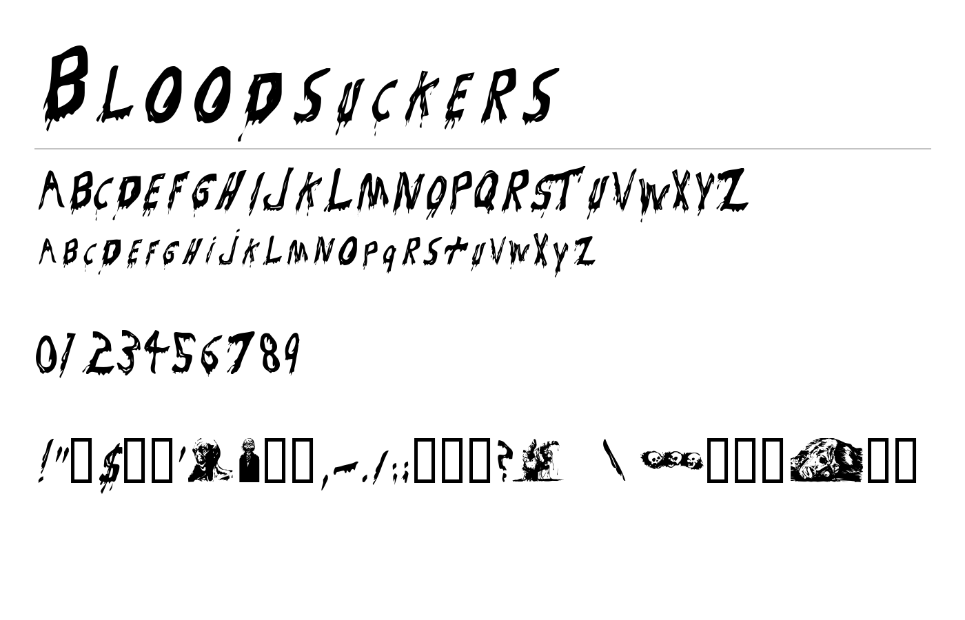 Bloodsuckers Font preview