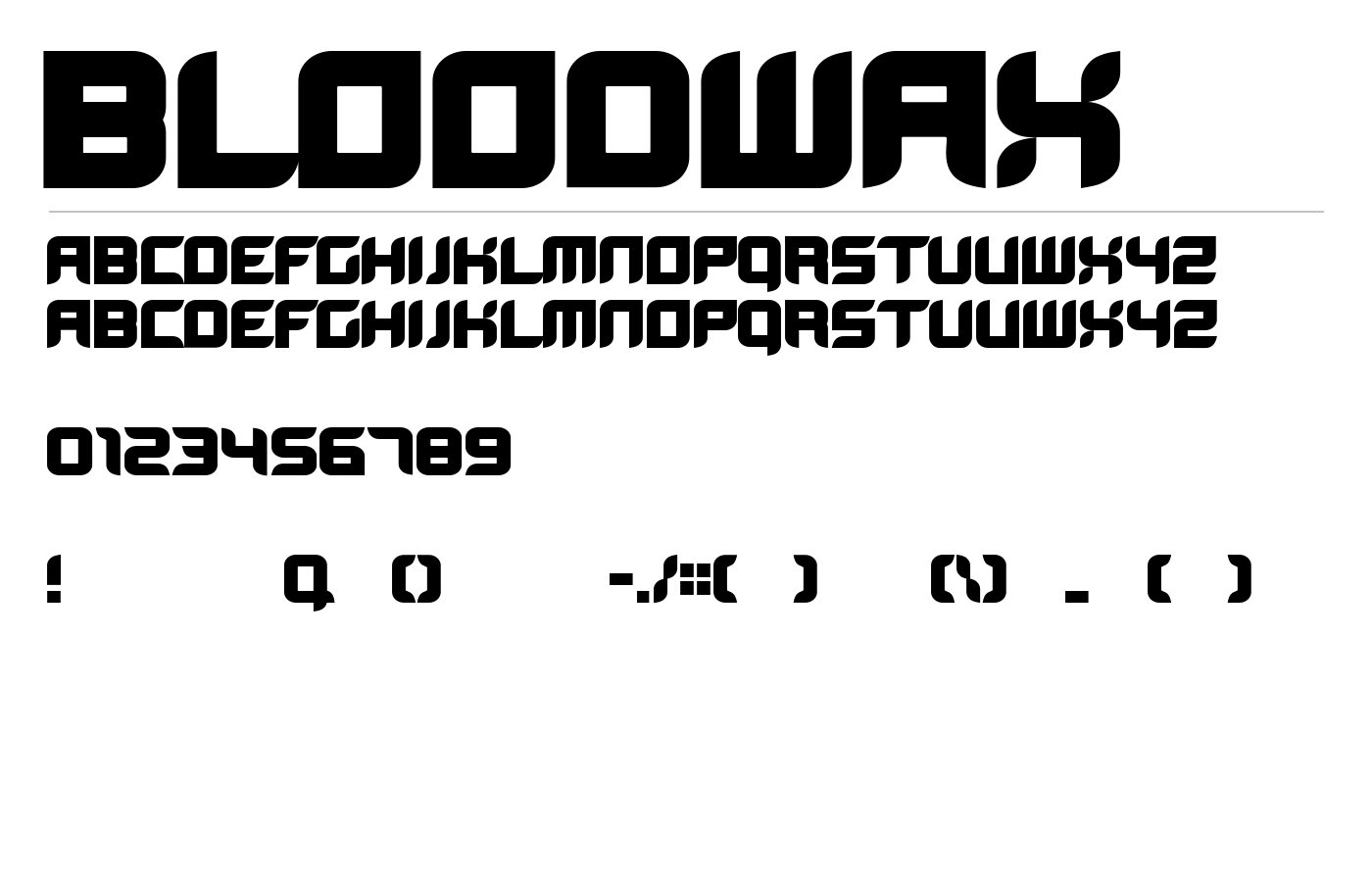 BloodWax Font preview