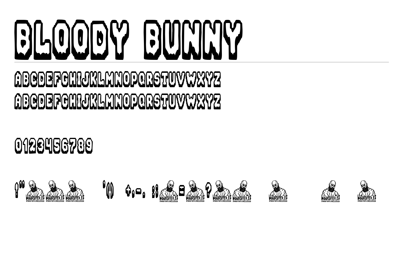 Bloody Bunny Font preview